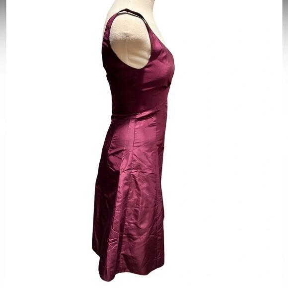 CREW Delores Silk Taffeta Dress Burgundy/Plum Size 2 - Picture 4 of 6